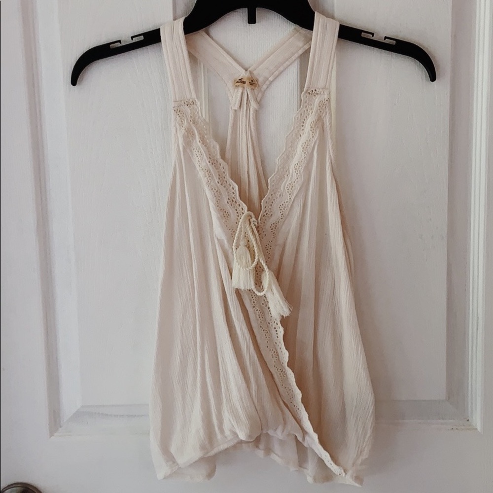 Hollister Racerback Embroidered Top XS